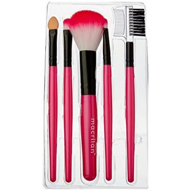 Imagem de Kit Kp3-1 com 5 Pincéis Para Maquiagem - Rosa, Macrilan