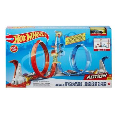 Imagem de Pista Hot Wheels Loop & Launch Desafio da Altura - Mattel GRW39