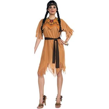 Imagem de Forum Novelties Fantasia feminina de dama de honra nativa americana, Marrom, Standard