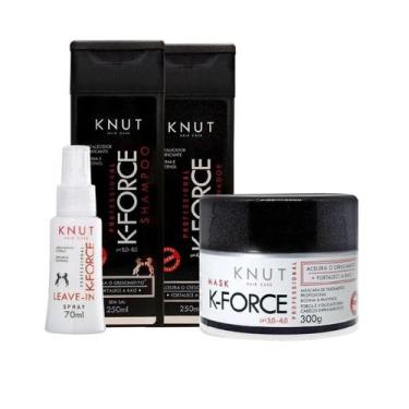 Imagem de Knut K- Force Kit Shampoo + Condicionador + Mascara + Leave