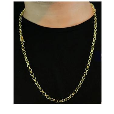 Imagem de Cordão Corrente elo portugues 5mm de moeda antiga