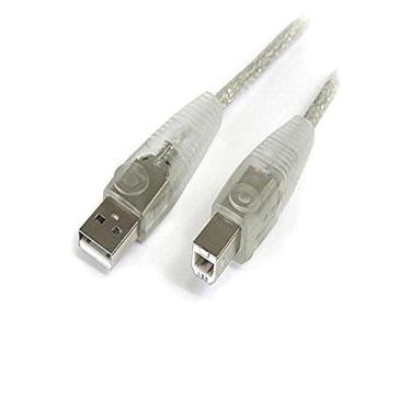 Imagem de StarTech. com Cabo USB 2.0 transparente de 3 m - A para B - Cabo USB - USB (M) para USB tipo B (M) - USB 2-3 m - moldado - transparente - USB2HAB10T