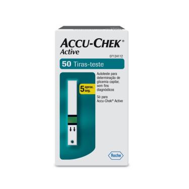 Imagem de Tiras para Controle de Glicemia Accu-Chek Active - 50 unidades Roche 50 Tiras