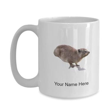 Imagem de Caneca personalizada Hyrax, xícara de café Hyrax, ideia de presente Hyrax, copo personalizado Hyrax, caneca personalizada Hyrax - caneca de café de 425 g