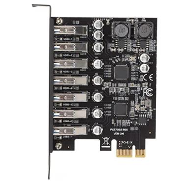 Imagem de Placa de expansão PCIE 7 portas USB 3.2 GEN1, transmissão de alta velocidade 5Gbps PCI Express USB adicionar cartão de expansão para computador desktop PC cartão de expansão PCIE para USB universal