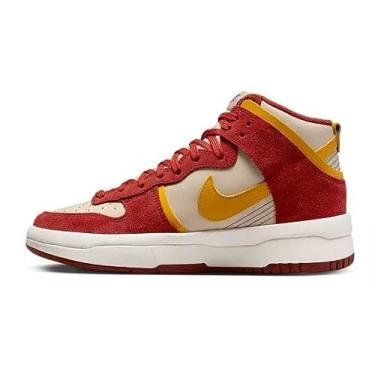 Imagem de Nike Dunk HIGH UP Cinábrio/Amarelo/Branco DH3718 600 Tamanho feminino 9,5 KC, Cinábrio Amarelo Branco