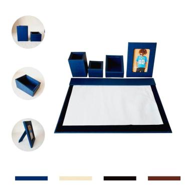 Imagem de Conjunto Organizador de Mesa Escritório Kit 5 Peças A3 Porta Lápis Clips Objetos Risque Rabisque A3