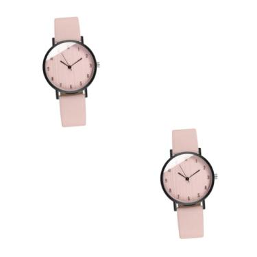 Imagem de SHERCHPRY 2 Unidades Relógio De Quartzo Feminino Relógios De Pulso Femininos Relógio De Pulso De Fácil Leitura Relógio De Pulso Presente Ultra Fino Aço Inoxidável Acessórios