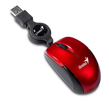Imagem de Mouse Genius Micro Traveler V2 Vermelho (USB / 1000 DPI / 3 Botões/Cabo retrátil 0,86m) - Genius