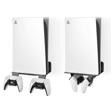 Imagem de aplslpa Suporte de metal PS, prateleiras flutuantes de 25,4 cm para parede, suporte de parede para PlayStation 5 e 4, também é bom para suportar alto-falantes, roteador de Internet, câmera de