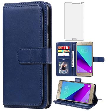 Imagem de Capa tipo carteira compatível com Samsung Galaxy Grand Prime J2 Prime e protetor de tela de vidro temperado, capa flip, porta-cartões, acessórios para celular, capa de celular para Glaxay 2 2J Plus,
