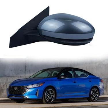 Imagem de Conjunto de espelho retrovisor do motorista adequado para Nissan Sylphy Sentra 2019 2020 2021 acessórios de carro acessórios de espelho retrovisor acessórios de espelho lateral lente ajustável de