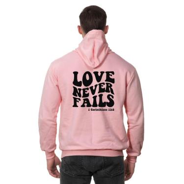 Imagem de Moletom Masculino Blusa de Frio Canguru Love Never Fails-Masculino