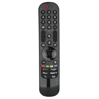 Imagem de Controle remoto IR de substituição MR22GA AKB76039901 compatível com controle de TV LG MR23GN MR22GN 2021 2022 2023 modelos de substituição com botões Netflix PrimeVideo (sem função de voz)