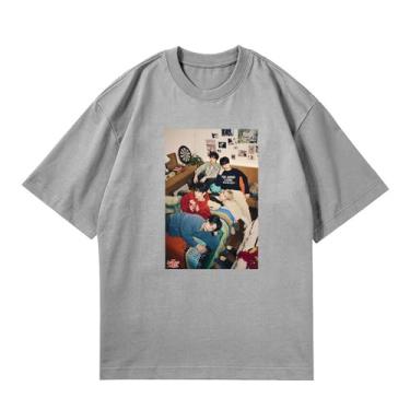 Imagem de Camiseta Txt Dream Week-5th K-pop 2024, camisetas soltas unissex com suporte de pôster impresso, camiseta de algodão Merch, D Cinza, 3G