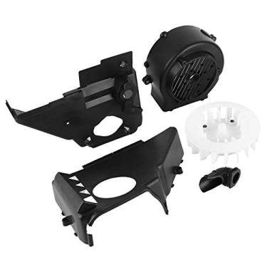 Imagem de Tampa do Ventilador do Motor Conjunto de Refrigeração da Mortalha de Ar Apto para Gy6 125/150cc Atv Go Kart Buggys Scooter Preto