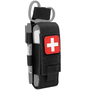 Imagem de ZZY Suporte de bolsa de torniquete tático, bolsa para tesouras médicas Molle, bolsa EMT, adequada para torniquete, tesouras EMT, faca dobrável, bolsa organizadora pequena para uso ao ar livre