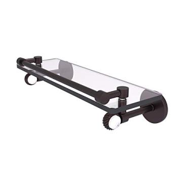 Imagem de Allied Brass CV-1T-16-GAL Coleção Clearview 40,64 cm Prateleira de vidro com detalhes torcidos, bronze antigo