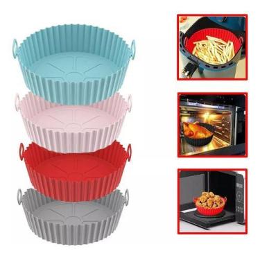 Imagem de Kit 2 Forma De Silicone Flexível Para Fritadeira Air Fryer - oem, Quad