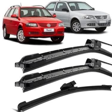 Imagem de Kit Palhetas Silicone Limpador Parabrisa 21" 19" 14E" Gol / Parati G4 