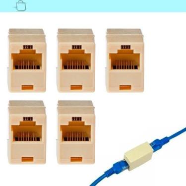 Imagem de Kit Com 5 Extensores De Cabo De Rede Rj45 - So Produto