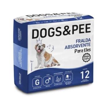Imagem de Fralda Higiênica Descartável Cães Machos Dogs Pee G 12un - Dogs Care
