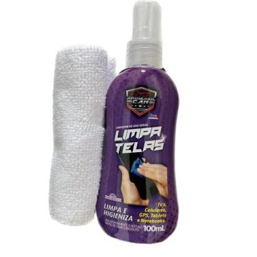 Imagem de Kit Limpa Telas 100ML com Pano Microfibra Televisao Monitor Limpeza Ce