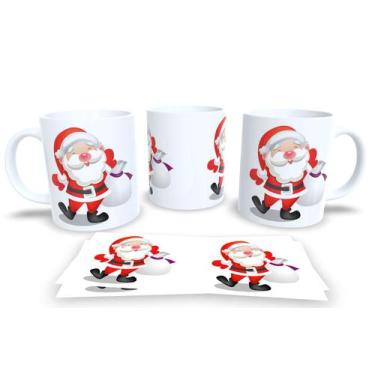 Imagem de Canecas de Porcelana Personalizadas Papai Noel - Estampa Sublimada, Mo