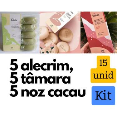 Imagem de Kit 3 caixas de sabonete Alecrim, Tâmara e Noz Cacau - Total 15 unidad