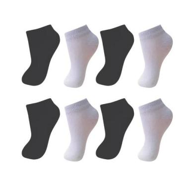 Imagem de Kit Com 12 Pares De Meias Infantil Juvenil Unissex - Naimus, Kit branc