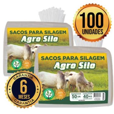Imagem de Sacos De Silagem Br 51x100 C/lacres Agro Silo - 100 Unid
