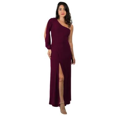 Imagem de Vestido Feminino Longo  Nula manca , mula manca  Fenda Festa Madrinha 
