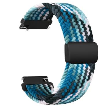 Imagem de Vancle Pulseira de substituição para Garmin Vivoactive 4 Watch/Garmin Forerunner 255/265/Forerunner 935/945, pulseiras esportivas de nylon para smartwatch Garmin Forerunner feminino e masculino (azul