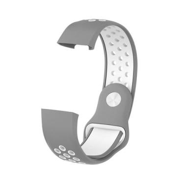 Imagem de Pulseira Sport compatível com Fitbit Charge 3 - Estilo no Pulso, Cinza
