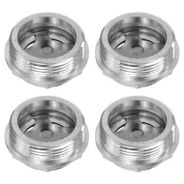 Imagem de HARFINGTON 4 peças de vidro de visão de óleo para compressor de ar 40 x 1,5 mm rosca macho medidor de nível de líquido, cabeça sextavada de alumínio, janela indicadora de óleo com anel de vedação para