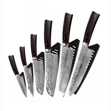 Imagem de Conjunto Facas 6 Peças Profissional Damasco Xituo de Chef Japonesa - K
