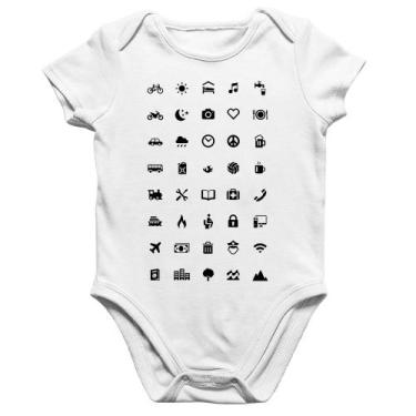 Imagem de Body Bebê Algodão Viajante 40 Icones Turista - Foca na Moda, Branco, M