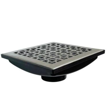 Imagem de Ralo Pluvial 20x20 Inox Dubai Jardim Quintal Coletor 100 Tela - Ficone