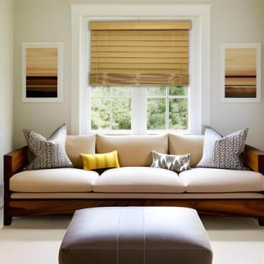 Imagem de Persiana Horizontal Pvc 50mm Bege 80 (L) X 160 (A) cm C/ Bandô 0,80 x 