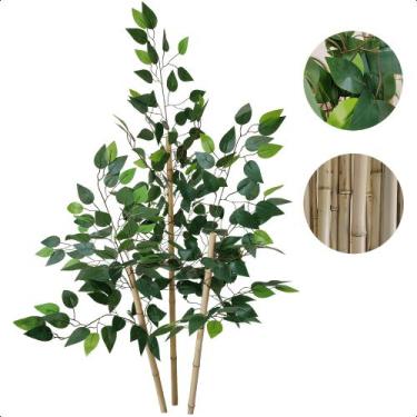 Imagem de Bambu da Sorte Artificial Permanente Sem Vaso Decoração - Flor de Ment