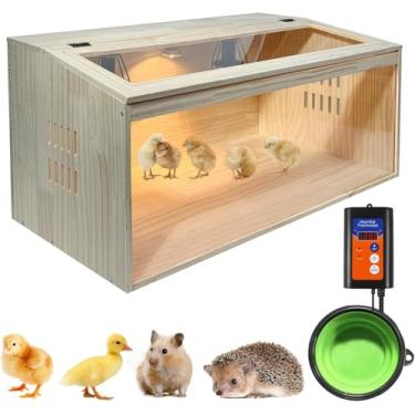 Imagem de Caixa grande de chocadeira de frango com 20 peças, kit multifuncional para pintinhos, codornas, hamsters, capacidade de até 35 pintinhos, padrão B, 81 cm C x 40 cm L x 40 cm A