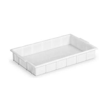 Imagem de Bandeja Empilhável Retangular Branca 54x33x8 cm 12L DTR - DTR 