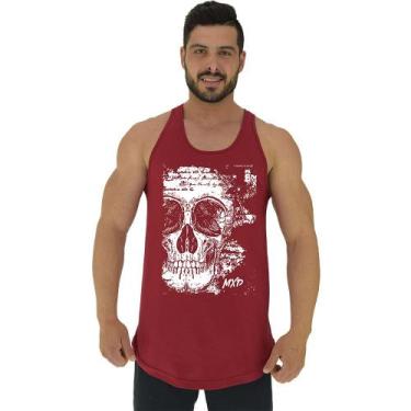 Imagem de Regata Longline Estampada Masculina MXD Conceito Caveira Escrita, Masc