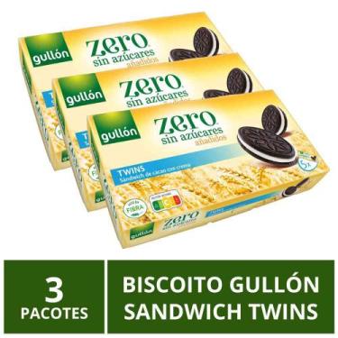 Imagem de Biscoito Gullón Sem Açúcar, Sandwich Twins, 3 Pacotes