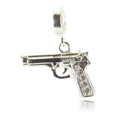 Imagem de Berloque Arma Pistola Prata Legitima 925 - Lojas La&Ny, 20, Prata, 0.1