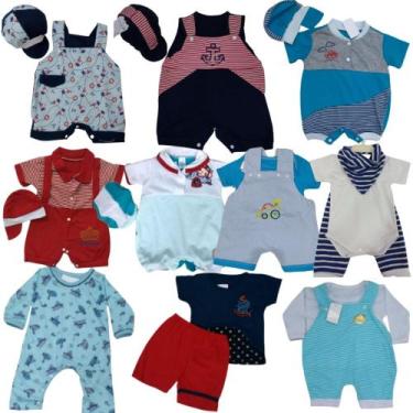 Imagem de Lote com 10 macacões bebê Menino - Duda Baby