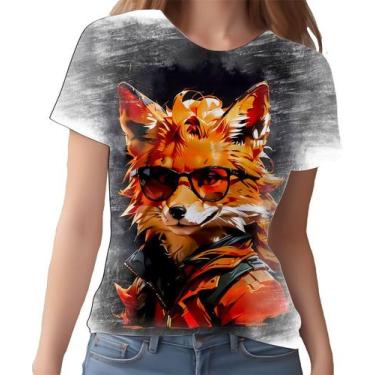 Imagem de Camiseta Camisa Tshirt Animais Óculos Raposa Moderna 6 - Enjoy Shop, P