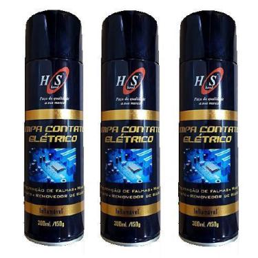 Imagem de Kit com 3 Limpa Contato Eletrico Spray - Uso Geral, Automotivo, Eletro