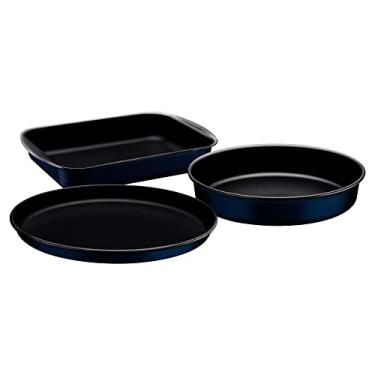 Imagem de Jogo de Assadeiras Tramontina Ravena em Alumínio com Revestimento Interno e Externo em Antiaderente Starflon Max 03 Peças