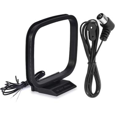 Imagem de TECHTOO Antena FM Dipolo AM Loop Antena 75 Ohm para Yamaha Marantz Onkyo Sistema Estéreo Pioneer Rádio Interno Bluetooth Receptor Estéreo Doméstico AV Áudio Vídeo Home Theater Receptor